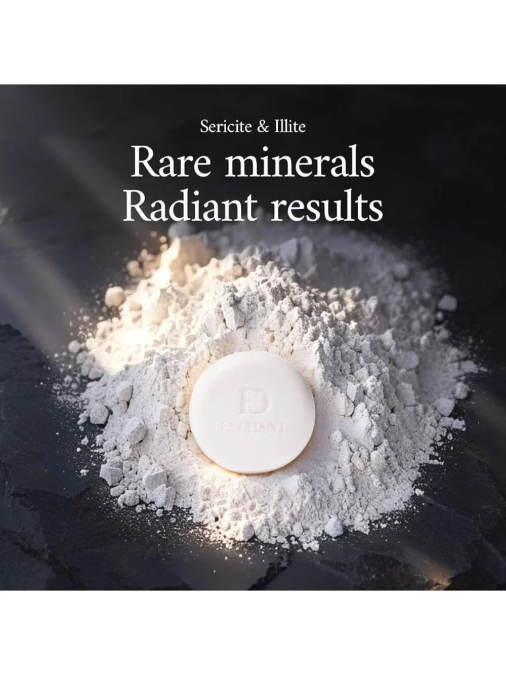 Mineral Facial Cleansing Bar with Sericite & Illite Clay for Smooth, Radiant